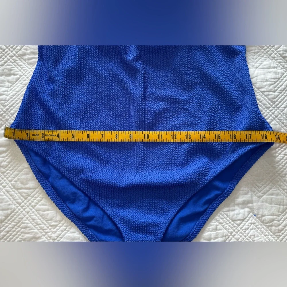 Shade & Shore Royal Blue Textured Swimsuit Size 18 EUC Summer Beach Swimwear